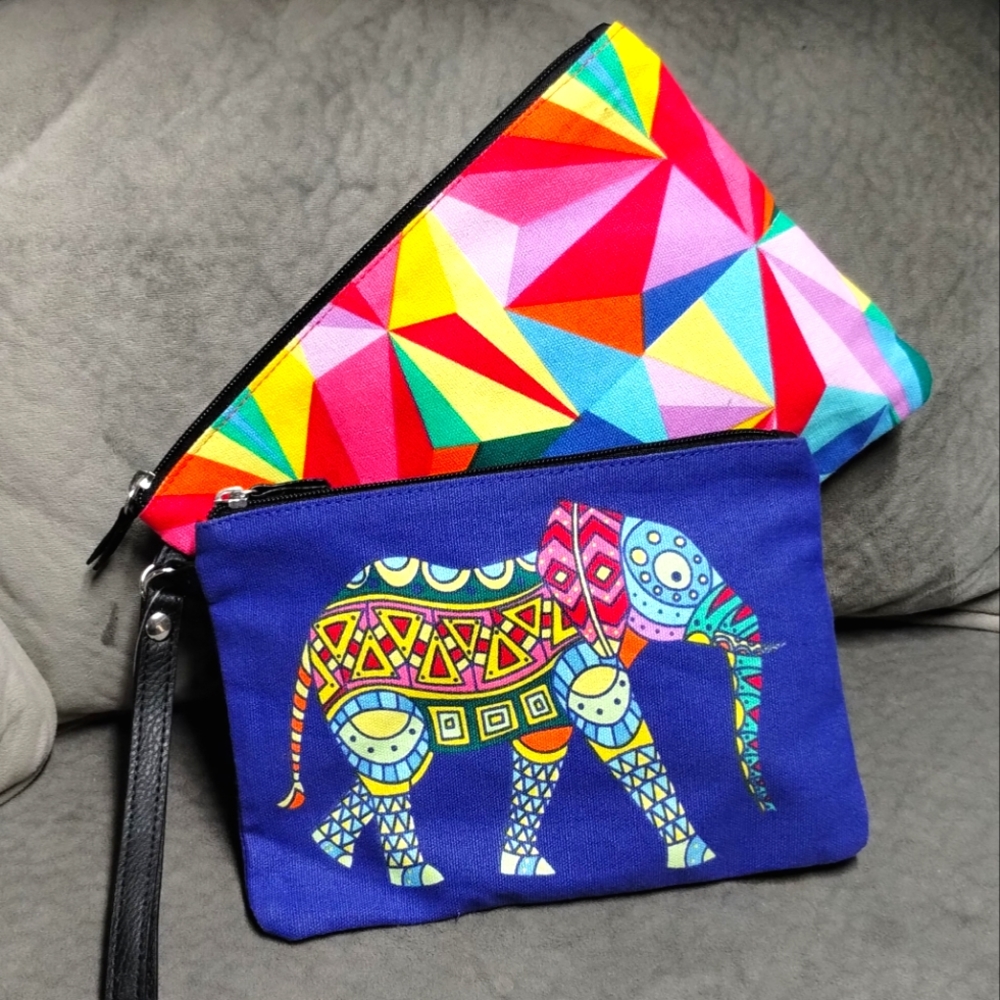 Colorful Elephant Makeup Bag Set